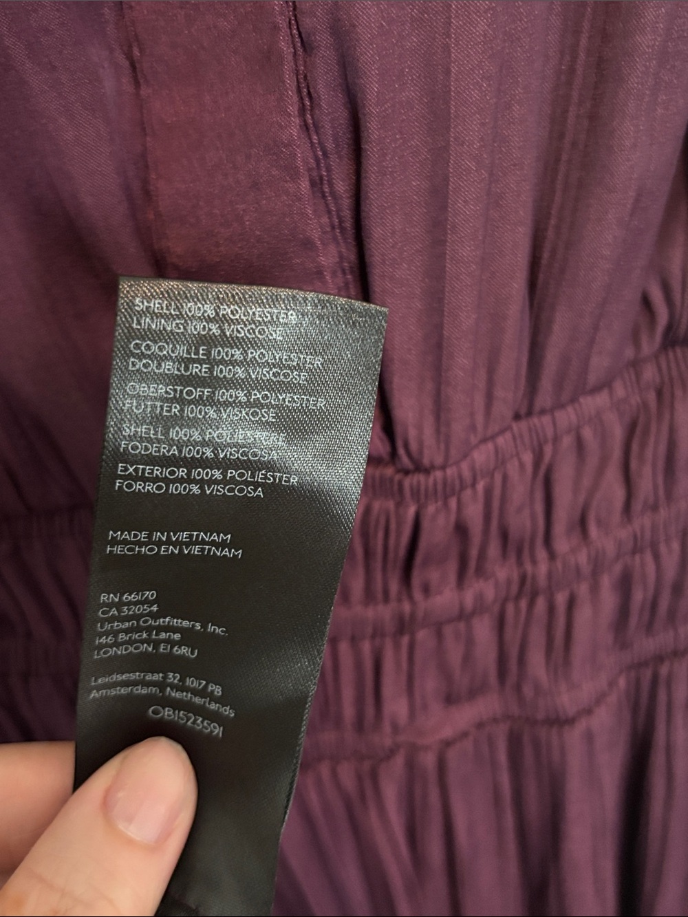 Anthropologie Somerset Maxi Dress in Plum (Size S) - Picture 7 of 8